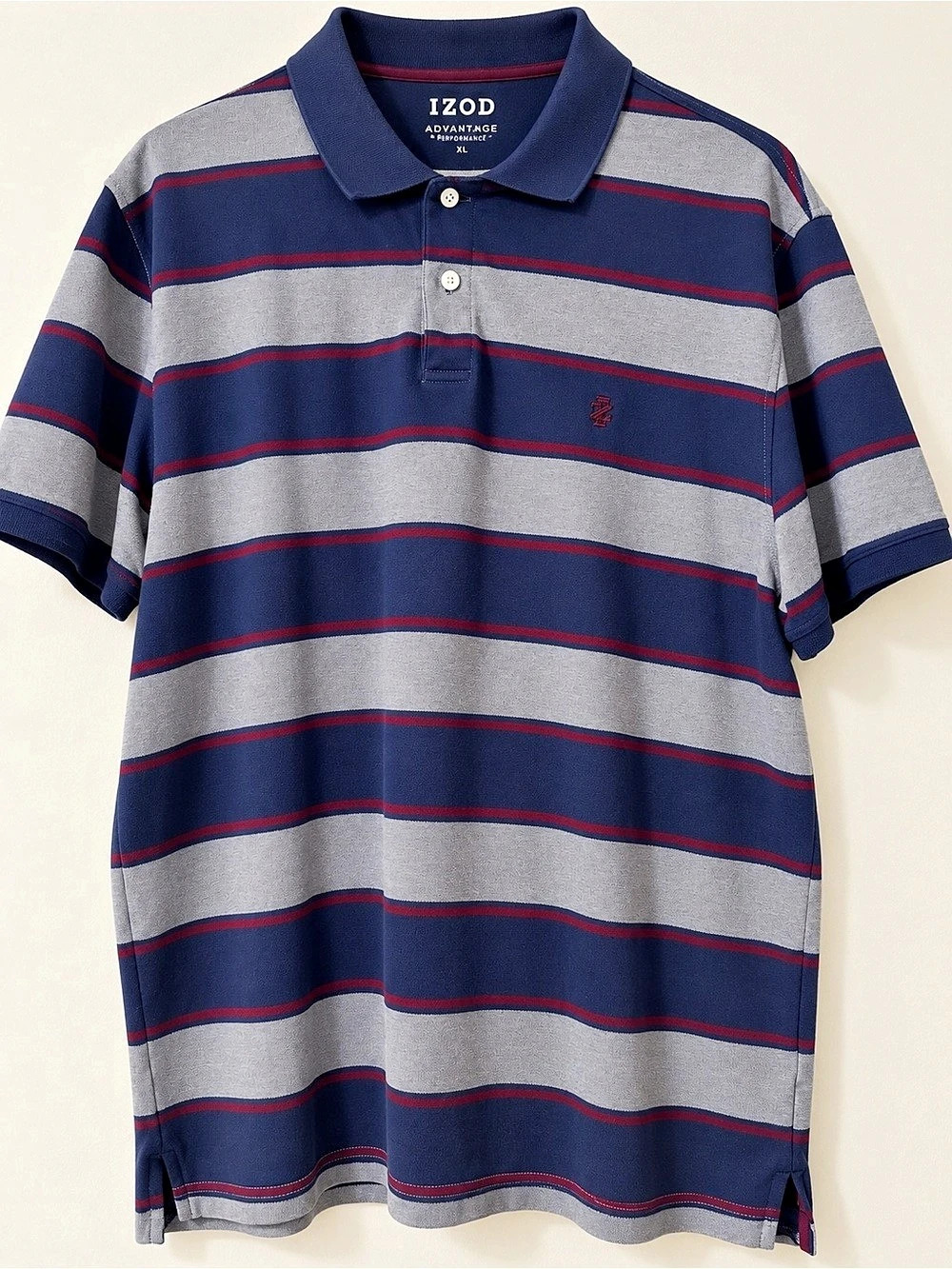 Izod Advantage Performance Short-Sleeve Striped Polo Shirt Men's Striped Polo XX
